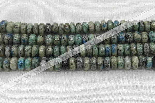 CKJ436 15.5 inches 5*8mm - 5*9mm rondelle natural k2 jasper beads