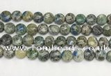 CKJ489 15.5 inches 10mm flat round natural k2 jasper beads