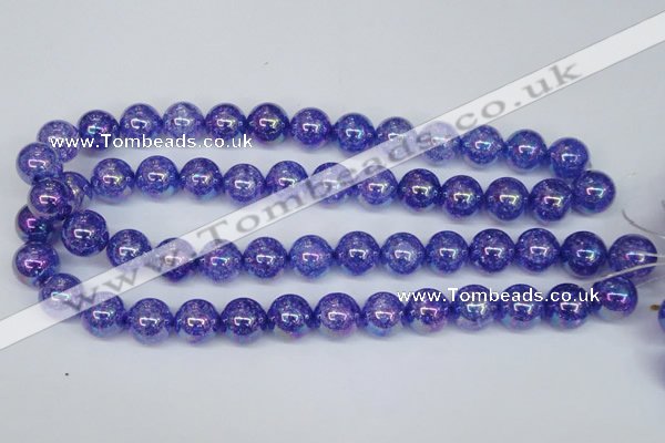 CKQ102 15.5 inches 8mm round AB-color dyed crackle quartz beads