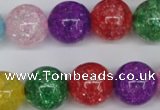 CKQ17 15.5 inches 16mm round dyed crackle quartz beads wholesale