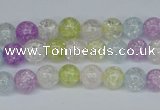 CKQ21 15.5 inches 6mm round dyed crackle quartz beads wholesale