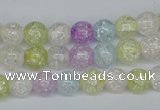 CKQ22 15.5 inches 8mm round dyed crackle quartz beads wholesale