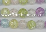 CKQ23 15.5 inches 10mm round dyed crackle quartz beads wholesale