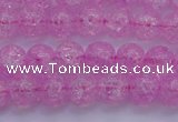 CKQ302 15.5 inches 8mm round dyed crackle quartz beads wholesale