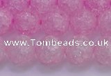 CKQ305 15.5 inches 14mm round dyed crackle quartz beads wholesale