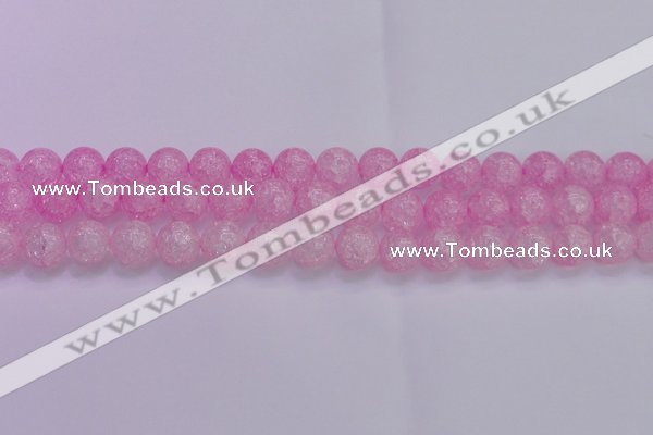 CKQ305 15.5 inches 14mm round dyed crackle quartz beads wholesale