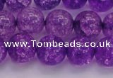 CKQ312 15.5 inches 14mm round dyed crackle quartz beads wholesale