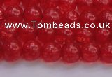 CKQ316 15.5 inches 8mm round dyed crackle quartz beads wholesale