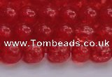 CKQ317 15.5 inches 10mm round dyed crackle quartz beads wholesale