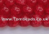 CKQ319 15.5 inches 14mm round dyed crackle quartz beads wholesale