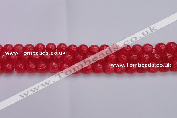 CKQ319 15.5 inches 14mm round dyed crackle quartz beads wholesale