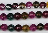 CKQ32 15.5 inches 8mm round dyed crackle quartz beads wholesale