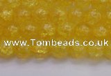 CKQ323 15.5 inches 8mm round dyed crackle quartz beads wholesale