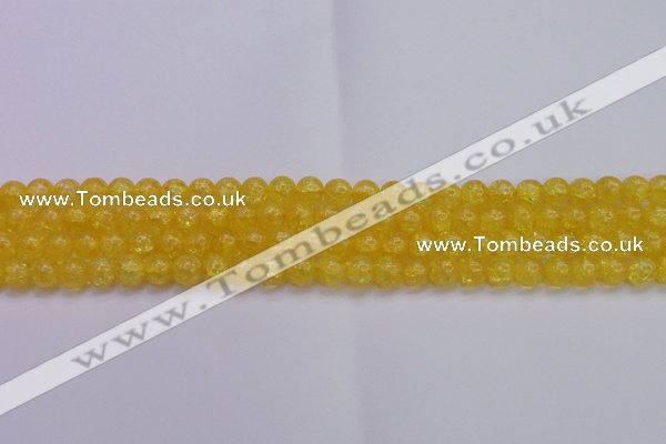 CKQ323 15.5 inches 8mm round dyed crackle quartz beads wholesale