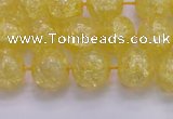 CKQ325 15.5 inches 12mm round dyed crackle quartz beads wholesale