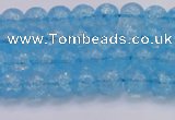 CKQ329 15.5 inches 6mm round dyed crackle quartz beads wholesale