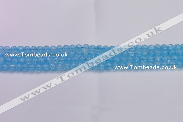 CKQ329 15.5 inches 6mm round dyed crackle quartz beads wholesale