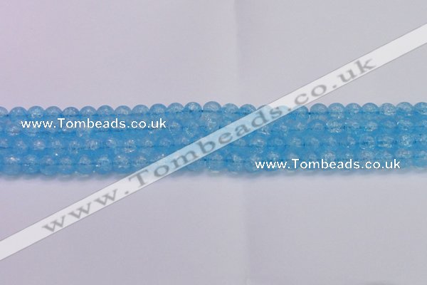 CKQ330 15.5 inches 8mm round dyed crackle quartz beads wholesale
