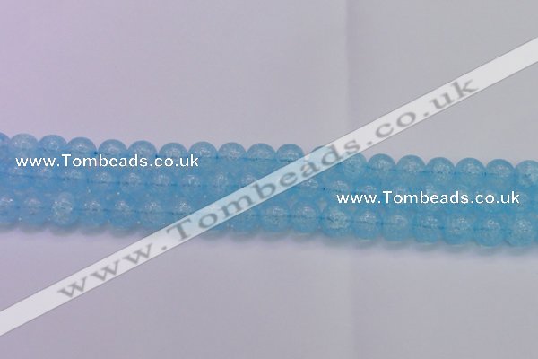 CKQ332 15.5 inches 12mm round dyed crackle quartz beads wholesale