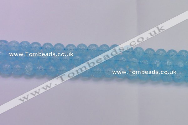 CKQ333 15.5 inches 14mm round dyed crackle quartz beads wholesale