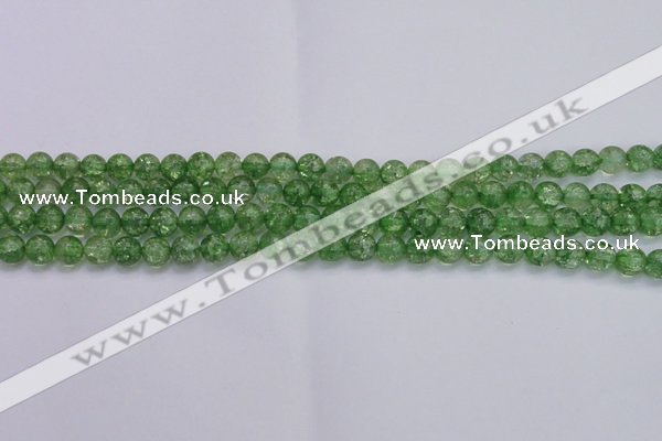 CKQ336 15.5 inches 6mm round dyed crackle quartz beads wholesale