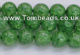 CKQ338 15.5 inches 10mm round dyed crackle quartz beads wholesale