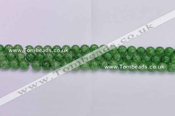 CKQ338 15.5 inches 10mm round dyed crackle quartz beads wholesale