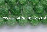 CKQ340 15.5 inches 14mm round dyed crackle quartz beads wholesale