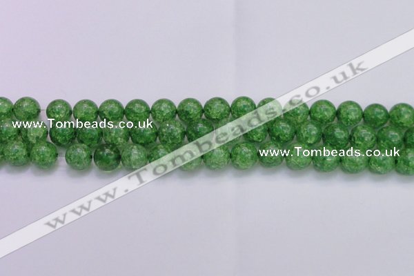 CKQ340 15.5 inches 14mm round dyed crackle quartz beads wholesale