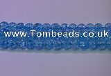 CKQ362 15.5 inches 8mm round dyed crackle quartz beads