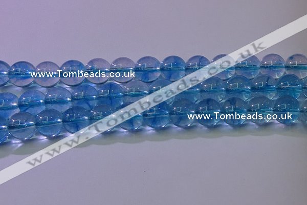 CKQ372 15.5 inches 8mm round dyed crackle quartz beads