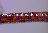 CKQ390 15.5 inches 4mm round dyed crackle quartz beads wholesale