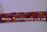 CKQ391 15.5 inches 6mm round dyed crackle quartz beads