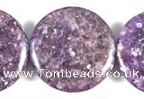 CKU05 15 inches 25mm coin purple kunzite beads wholesale