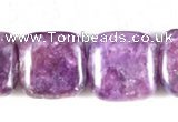 CKU07 15 inches 10*10mm square purple kunzite beads wholesale