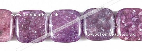 CKU08 15 inches 16*16mm square purple kunzite beads wholesale