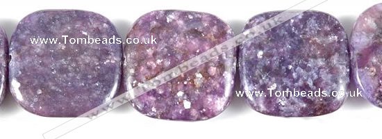 CKU09 15 inches 20*20mm square purple kunzite beads wholesale