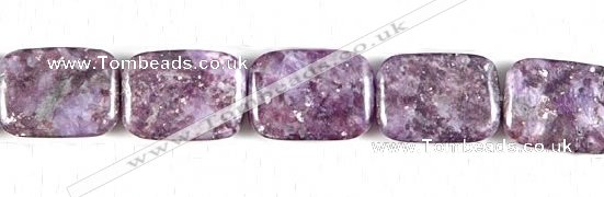 CKU11 15 inches 18*25mm rectangle purple kunzite beads wholesale