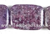 CKU12 15 inches 22*30mm rectangle purple kunzite beads wholesale