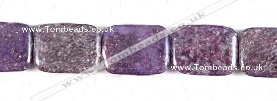 CKU12 15 inches 22*30mm rectangle purple kunzite beads wholesale