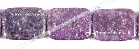 CKU14 15 inches 30*40mm rectangle purple kunzite beads wholesale