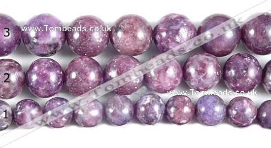 CKU16 15 inches 8mm,10mm & 12mm round purple kunzite beads