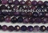 CKU21 15.5 inches 6mm faceted round purple kunzite beads wholesale