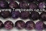 CKU24 15.5 inches 12mm faceted round purple kunzite beads wholesale