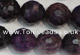 CKU27 15.5 inches 18mm faceted round purple kunzite beads wholesale