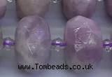 CKU350 15 inches 10*16mm faceted rondelle kunzite beads