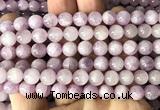 CKU354 15 inches 8mm round kunzite gemstone beads wholesale