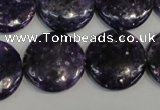 CKU38 15.5 inches 20mm flat round purple kunzite beads wholesale