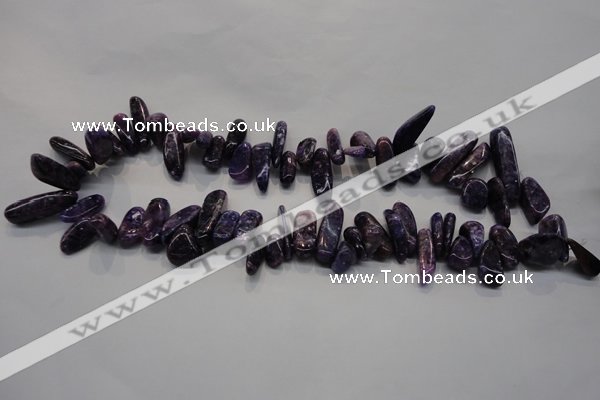 CKU52 15.5 inches 6*12mm - 9*27mm purple kunzite chips beads