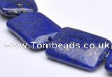 CLA03 Deep blue rectangle 18*25mm dyed lapis lazuli beads